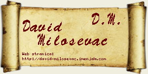 David Miloševac vizit kartica